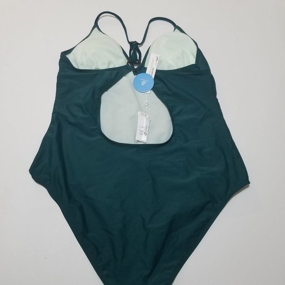 NWT Cupshe Fit and Comfort Swimwear One Piece Swim Green Size L - Picture 7 of 11